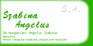 szabina angelus business card